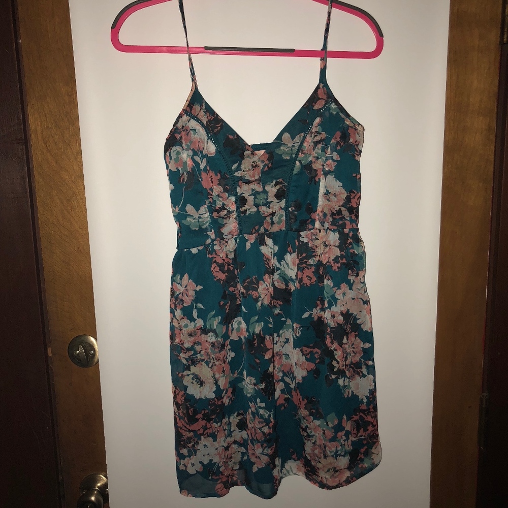 floral green dress